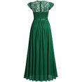 thumbnail image 3 of Formal Evening Gown, Lace Short Sleeves Maxi Dress, Sophisticated Dress for Wedding Guest, Prom & Black Tie Event Green L, 3 of 5