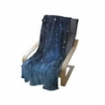 thumbnail image 4 of Night Soft Flannel Fleece Throw Blanket, Vibrant Star in Abstract Ombre Style Sky Astronomy Themed Graphic, Cozy Plush for Indoor and Outdoor Use, 50" x 70", Pale Blue Dark Blue, by Ambesonne, 4 of 6