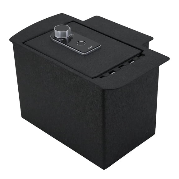 Console Safe Gun Safe for Car, WASAI Premium In-vehicle Console Gun Vault Lockbox Compatible with 2005-2015 Toyota Tacoma with Heavy Gauge Plate Steel, Fingerprint Lock with Key.