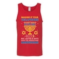 thumbnail image 2 of Wild Bobby Hanukkah Imagine If Your Phone Battery was Low but Lasted 8 Days Men Tank Top, Red, 3X-Large, 2 of 6
