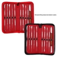thumbnail image 4 of Juego de 10 herramientas dentales para esculpir cera, incluye cuchillos y raspadores de acero inoxidable con mangos antideslizantes, en estuche práctico., 4 of 6