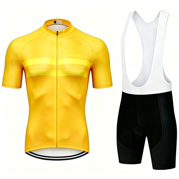 Men's Cycling Clothing Quick-dry Breathable Mountain Bike Cycling Jersey with Cycling Bib Shorts Set