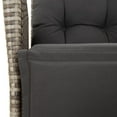 thumbnail image 6 of vidaXL Reclining Patio Chair with Footrest Gray Poly Rattan, 6 of 14