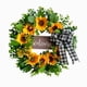 thumbnail image 2 of Corona de madera con girasoles Corona para colgar en la puerta Primavera Verano Decoración para la puerta principal y el jardín Corona decorativa, 2 of 8