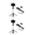 thumbnail image 2 of Maytalsory Bluetooth Selfie Stick Tripod Remote Extendable Monopod fits 7 X black 2Set, 2 of 6