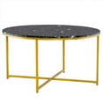 thumbnail image 4 of [90 x 90 x 48.5]cm Marble Simple 90 Round Coffee Table Black, 4 of 14