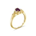 thumbnail image 2 of JewelersClub Ruby Ring Birthstone Jewelry – 0.50 Carat Ruby 14K Gold Plated Silver Ring Jewelry with White Diamond Accent – Gemstone Rings with Hypoallergenic 14K Gold Plated Silver Band, 2 of 4