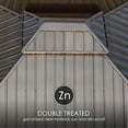 thumbnail image 6 of Kozyard Apollo 12’x16’ Hardtop Gazebo, Wooden Coated Aluminum Frame with Galvanized Steel Double Roof, Outdoor Permanent Metal Pavilion with Netting for Patio, Deck and Lawn (12ft x 16ft), 6 of 7