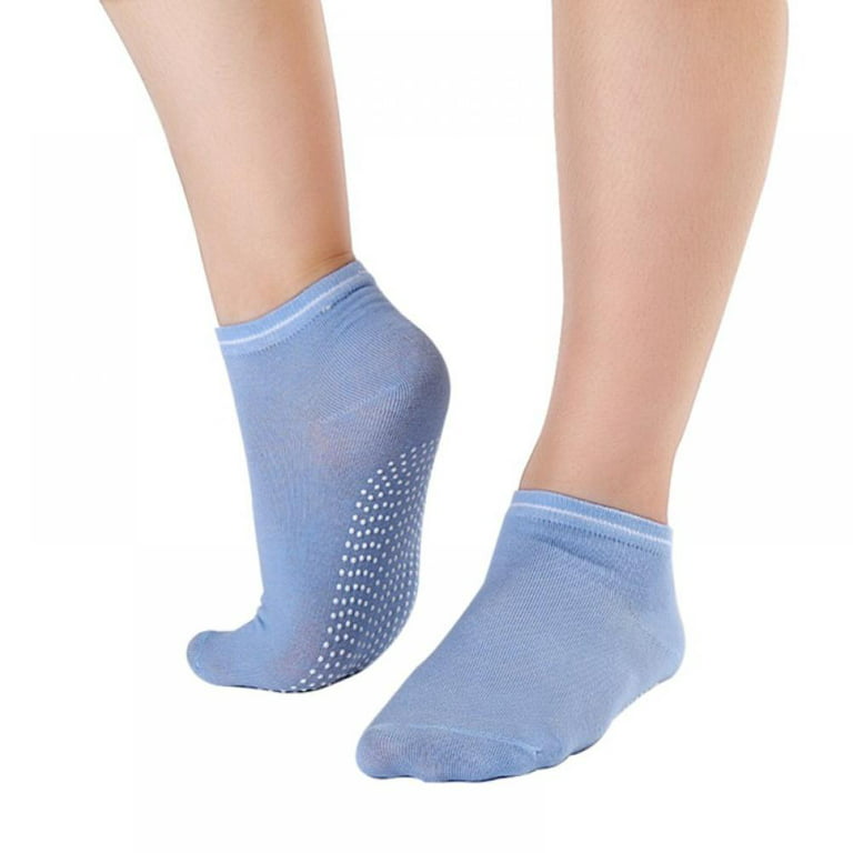 2 Pairs Non Slip Yoga Socks Women,Cushioned Sole Grip Socks for Pilates,  Barre,Women Fitness Cotton Gym Sports Socks Non Slip Massage Yoga Pilates  Socks,12 Color 