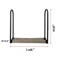 thumbnail image 5 of Fire Beauty Kit de Support Réglable pour Support de Bois de Chauffage Support de Rangement pour Bois de Cheminée, Poudre Noire, Acier Revêtu, Extérieur et Intérieur, 5 of 5