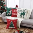 thumbnail image 4 of Christmas Throw Pillow Cover, 4 Pcs Throw Pillow Case Cotton Linen Vintage Cushion Cover, 4 of 9