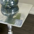 thumbnail image 3 of DecMode 16" x 22" Silver Aluminum Accent Table, 1-Piece, 3 of 10
