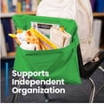 thumbnail image 3 of Seat Sack Elastic Student Chair Storage Pocket - Fits 12"-17" Seats, Stretch Over-the-Chair Storage for Student Desk Organization, Green, 10-PK, 3 of 10