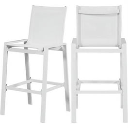 Meridian Furniture Nizuc Outdoor Patio Mesh Barstool - White Meridian Furniture Nizuc Outdoor Patio Mesh Barstool - White