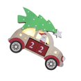 thumbnail image 2 of Luminous Christmas Wooden Calendar Decor Desktop Reusable Perpetual Calendar Creative Car Shape Santa Claus Design Glowing Calendar Block Photography Props for Office Home Table Ornament, 2 of 7