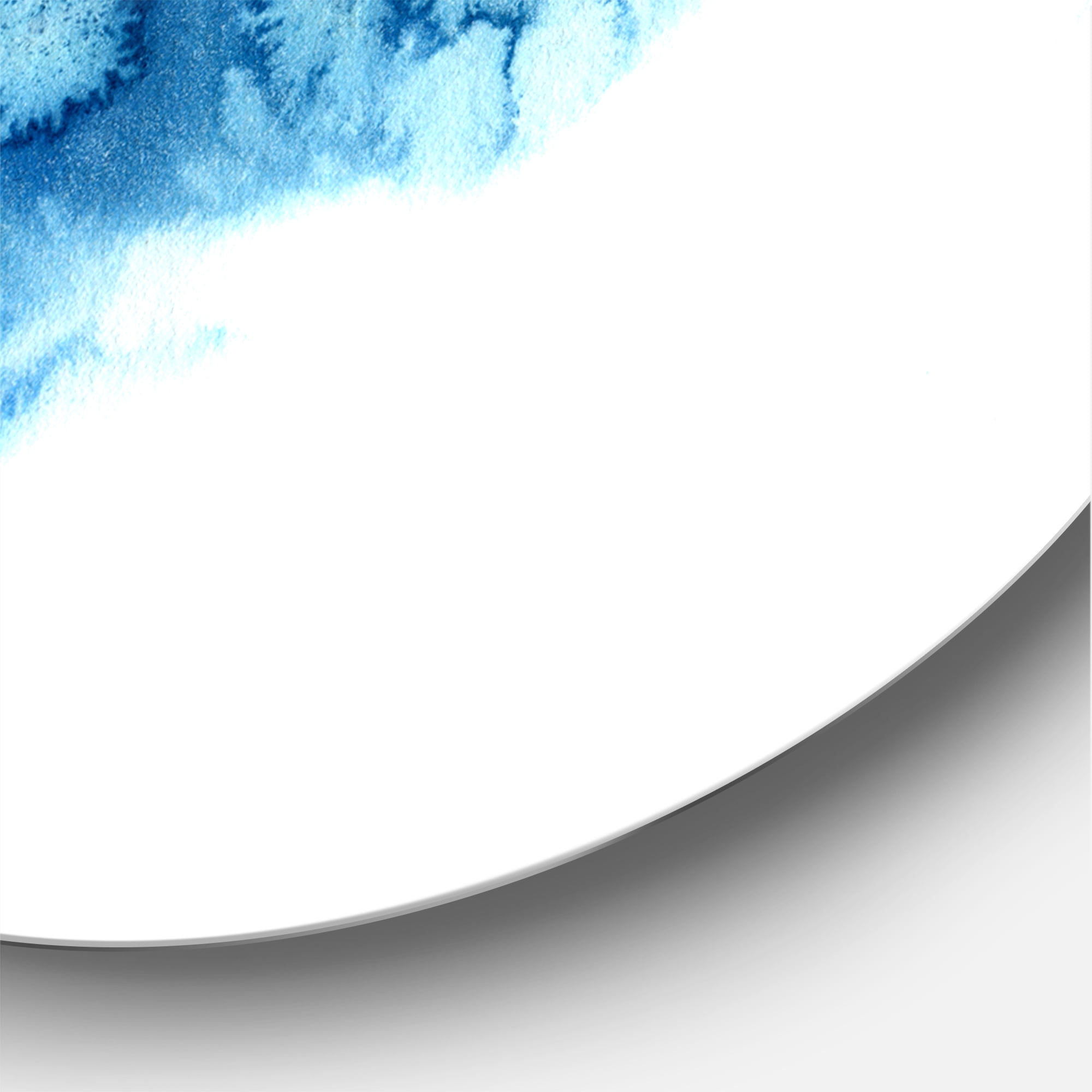 Designart 'Abstract Blue Turquoise Cloud' Modern Circle Metal Wall Art 29x29 - Disc of 29