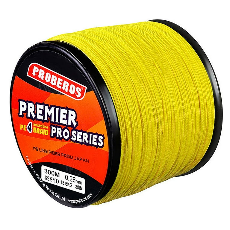 Colisha Fishing Line Line-Superior Fish Wire Nylon 328YD Low Memory Strong  Superline Zero Stretch Extra Thin Braided Abrasion Resistant Yellow  2.0/25LB 