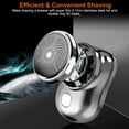 thumbnail image 6 of TeqHome's Electric Razor for Men, Mini Shaver Portable Pocket Size Shaver, Double Ring 3D Blade, USB Rechargeable, Dry Usage for Home Travel Office (Black), 6 of 8
