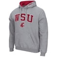 thumbnail image 2 of Men's Colosseum Heather Gray Washington State Cougars Arch & Logo 3.0 Pullover Hoodie, 2 of 3