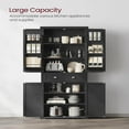 thumbnail image 4 of Danolapsi Pantry Cabinet, Freestanding Tall Cupboard Storage Cabinet with a Drawer, 2 Cabinets, 4 Adjustable Shelves, 6 Door Shelves, Living Room, Kitchen,15.7 x 30 x 71.7 Inches, 4 of 8