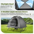 thumbnail image 4 of 2 Person Elevated Camping Cot Tent with Rain Cover, Foldable Off Ground Camping Bed for Adults, 4 of 9