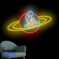 thumbnail image 2 of Handmadetneonsign Astronaut Riding Bike Neon Sign, Riding Astronaut Led Sign, Ride To Space Wall Art, Spaceman Decor 81971, 2 of 5