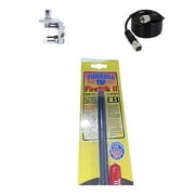 NEW FIRESTIK 2 FS5 B 5FT BLACK CB ANTENNA, 18FT COAX, BRACKET & STUD
