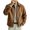 Khaki, variant on Men's Relaxed Fit Zip Up Jacket Lapel Collar Smooth Textured Coat with Pockets Fully Lined Casual Spring Fall Outfits Outerwear