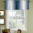 thumbnail image 5 of 2 Panels Dark Blue White Ombre Valance for Windows, Abstract Art Modern Blue Gradient Light Filtering Kitchen Curtains, Rod Pocket Window Treatment Curtain Valances for Living Room Bedroom, 54"x18", 5 of 9