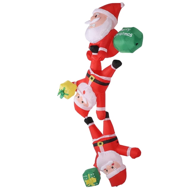 Papá Inflable De 8.2 Pies, Muñeco De Nieve Inflable De Navidad, Decoración Al Aire Libre, Decoración De Navidad Colgante Con Luz LED Para Césped Al Aire Libre, Entrada