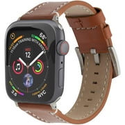 Watch Leather Band Strap, Genuine Premium Leather Wristband Compatible with Apple Watch (Cider Brown, 42/44 mm)