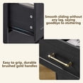 thumbnail image 5 of IFMUST Modern Nightstand, 18" Arched Panel 3 Drawers Wood Side Table with Charging Station, Wood Square Bedside End Table for Bedroom Living Room, Black, 5 of 6