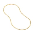 thumbnail image 6 of Honey Crush Real 14K Yellow Gold Polished Hollow Rolo Chain (3.75mm, 18in), 6 of 7