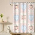 thumbnail image 2 of Pastel Hearts Shower Curtain 72x72, Waterproof Washable Polyester Bathroom Curtain, Heart Bath Curtain with 12 Plastic C Hooks, Machine Washable Fabric Bath Curtain for Bathroom Decor, 2 of 5