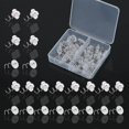 thumbnail image 1 of 50 PCS Clear Heads Twist Pins with Storage Box, Bedskirt Pins for Upholstery, Slipcovers, and Bedskirts flower, 1 of 4