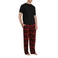 thumbnail image 2 of SLEEPHERO Men's Sleep Short Sleeve Flannel Pajama Pant Set, 2 of 3