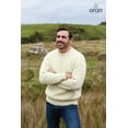 thumbnail image 5 of carraig donn mens irish wool sweater, 100% real irish wool, traditional knit pattern, natural, large, 5 of 8