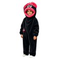 thumbnail image 5 of lcziwo Kids Big Mouth Monster Onesie Pajamas Funny Unisex Toddler Fuzzy Loungewear Soft Plush One Piece Jumpsuits Winter Thermal Black,9-10 Years, 5 of 6