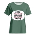 thumbnail image 4 of Mujeres Casual Béisbol Mamá Tie-dyed Impreso Manga corta Cuello redondo Pullover Blusa Camiseta Tops OAVQHLG3B Store lin121212, 4 of 5