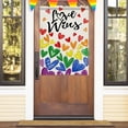thumbnail image 6 of Love Wins Rainbow Heart Garden Flag Double Sided, LGBTQ Gay Lesbian Decorative Yard Outdoor Home Pride Month Small Decor, LGBT Bisexual Pansexual Burlap Outside House Decoration 12 x 18, 6 of 6