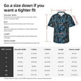 thumbnail image 4 of Fotbe Blue Leaves A Hawaiian Shirt for Men Unisex Summer Beach Casual Short Sleeve Cotton Linen Button Down Shirts-XX-Large, 4 of 5