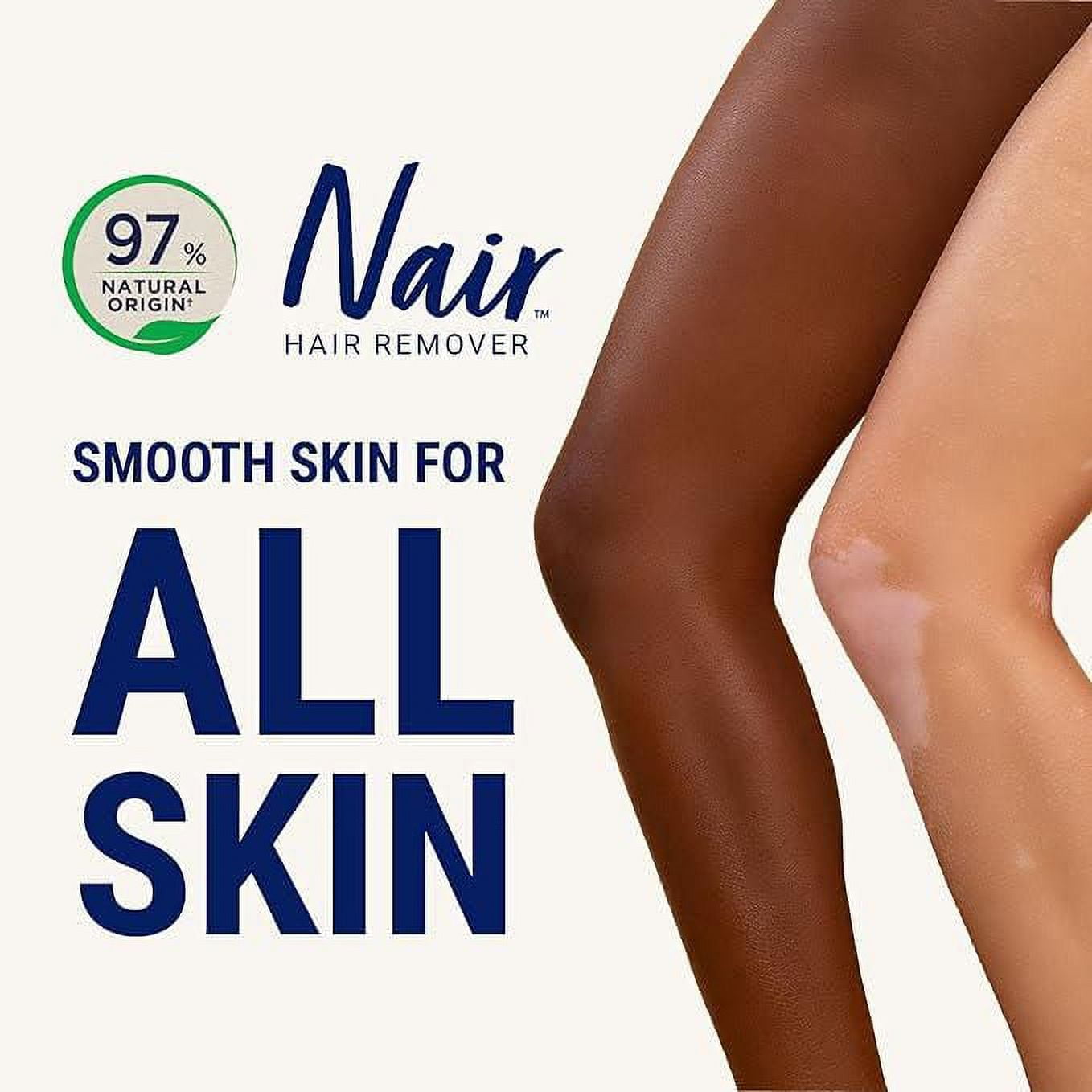 Nair Wax Ready Strips for Sensitive Skin with Coconut Milk Oil, 32 Wax strips + 3 Wipes