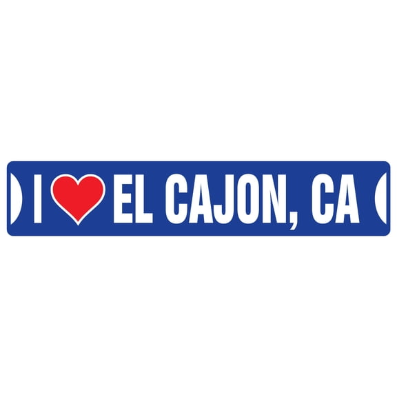 SignMission SSIL-El Cajon Ca Street Sign - I Love El Cajon, California