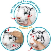 Saphed The White Tiger - Squeeze Me! - 17 Inch Stuffed Animal Plush - by TigerHart Toys