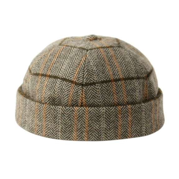 Epoch Hats Company Plaid Retro Rolled Cuff Fisherman Wool Cap (Men)