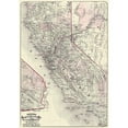 thumbnail image 3 of Cram 14x18 Black Modern Framed Museum Art Print Titled - California - Cram 1875, 3 of 5