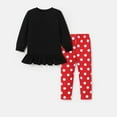thumbnail image 2 of Disney Minnie Mouse Toddler Girls Leggings Sets Peplum T-Shirt and Leggings Outfit Set Sizes 2-6, 2 of 7