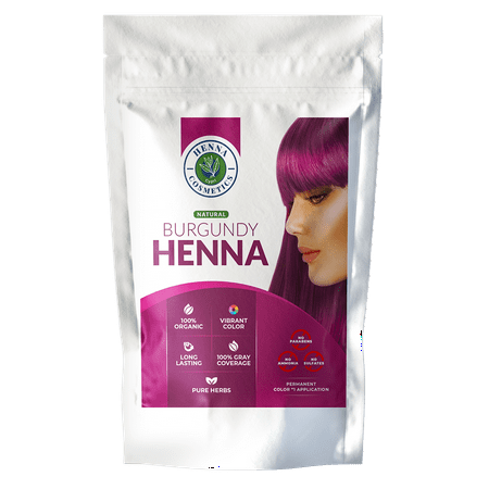 100% Pure Henna Powder, Hair Dye, Burgundy Color | 100 Grams / 3.5