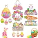 thumbnail image 1 of Decoraciones para perchas de puerta de Pascua - Colgante de conejito de primavera y papel de zanahoria para ventana, pared o puerta - Materiales decorativos reutilizables de Pascua, 1 of 2
