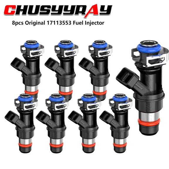 8x Fuel Injectors 4 Hole Fit for Chevrolet Silverado 1500 V8 4.8L 5.3L 6.0L 17113553